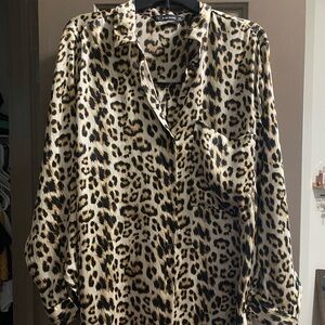 Zara Leopard Blouse